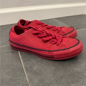 Vibrant Red Kids Sneakers